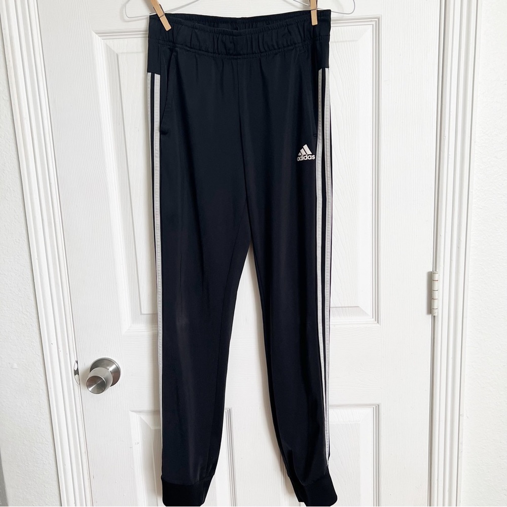 ADIDAS | Joggers Striped Logo Spell Out Pockets Fitness Lounge